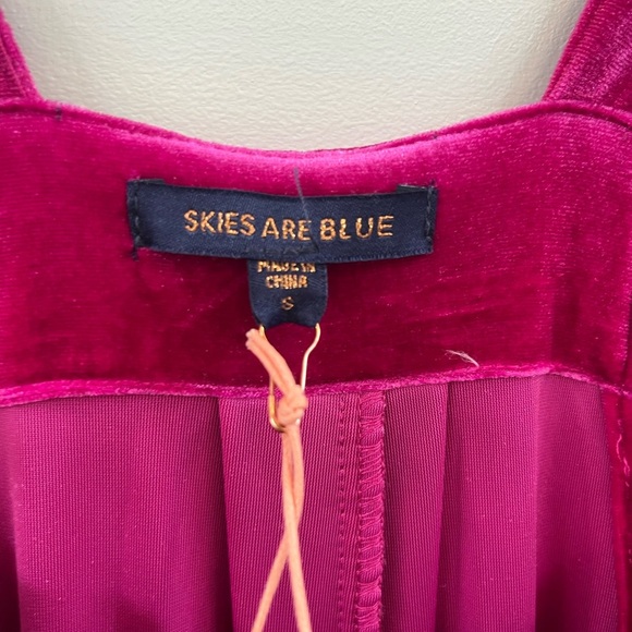 Skies Are Blue Pink Velvet Jumpsuit with Decorative Straps - Picture 3 of 9